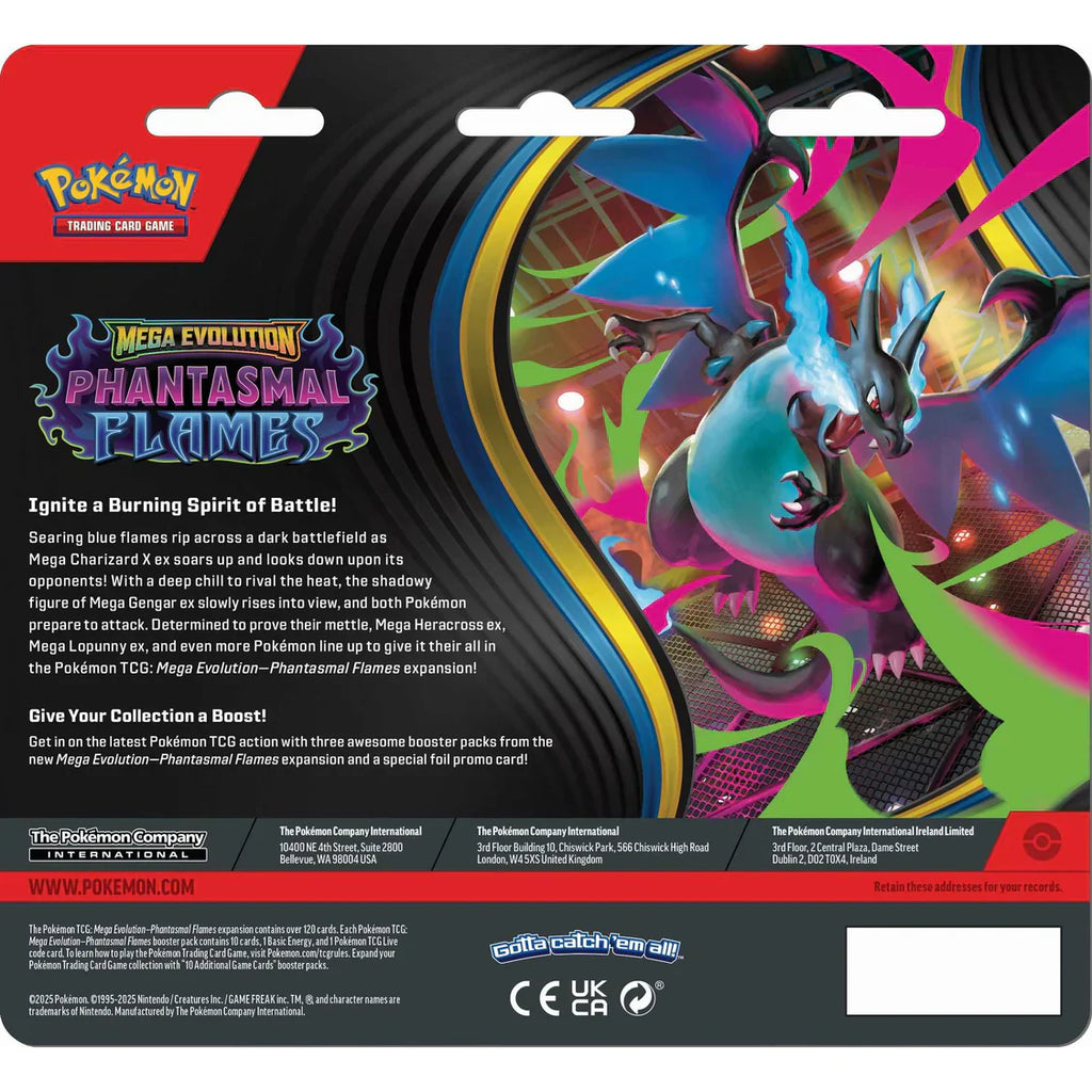 Pokemon TCG: Mega Evolution Phantasmal Flames 3-Pack Booster Set