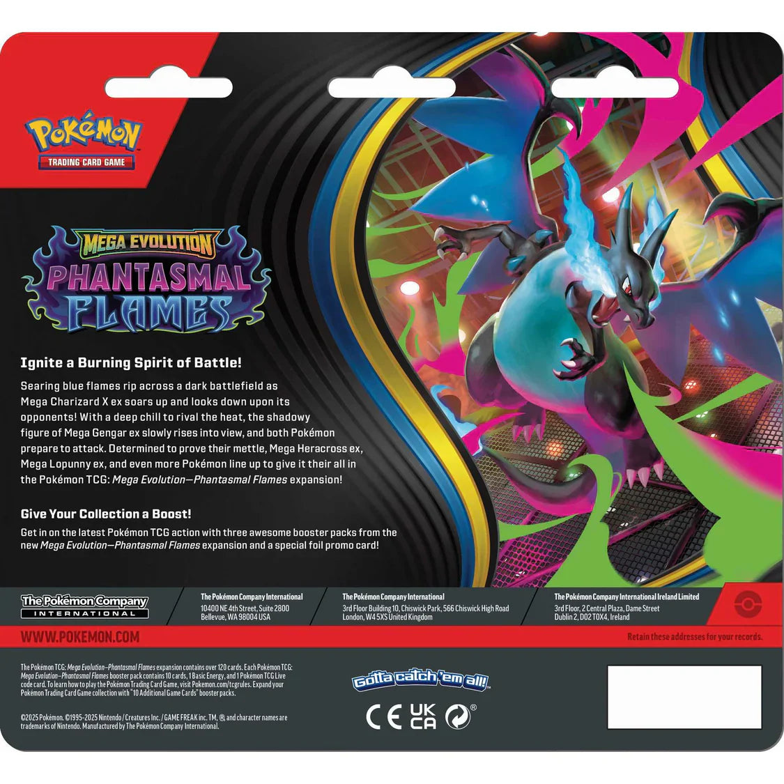 Pokemon TCG: Mega Evolution Phantasmal Flames 3-Pack Booster Set