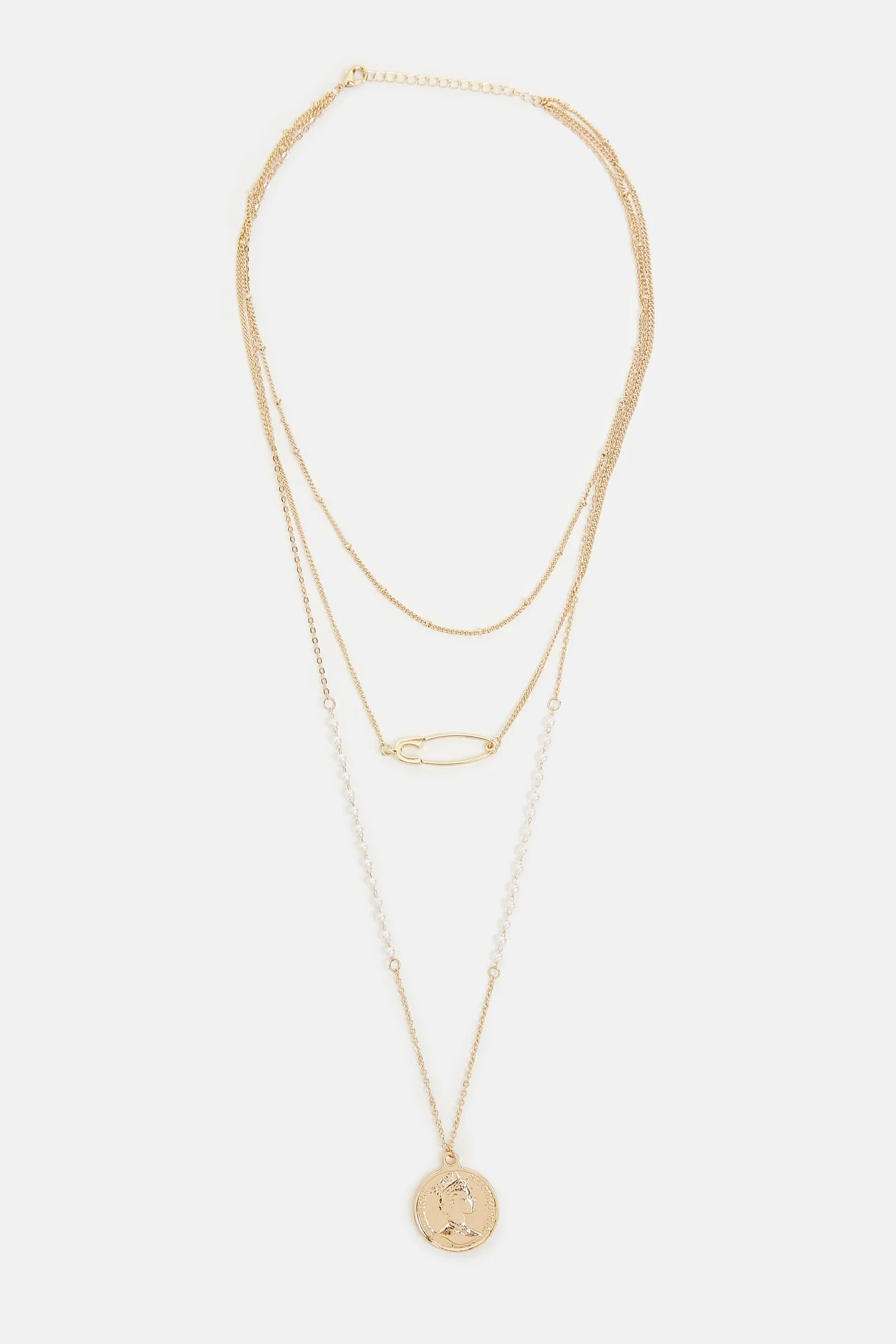 Louche Punk Style 3 Strand Necklace