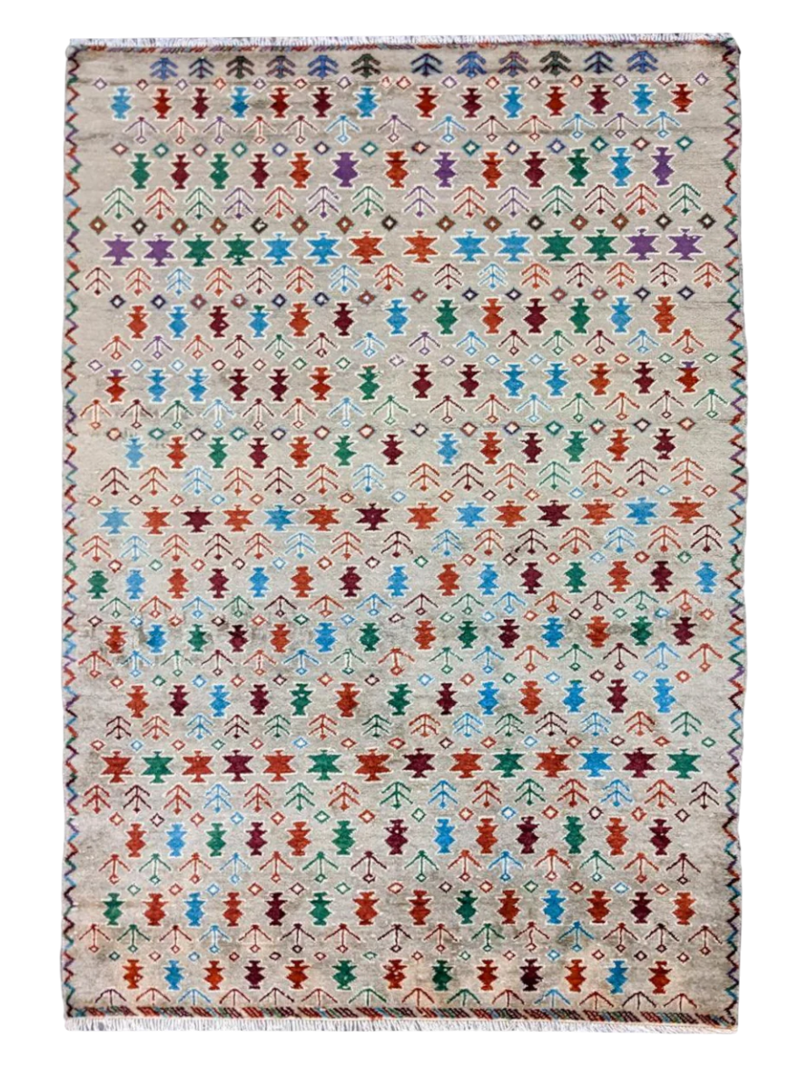 Tangerine Hand Knotted Rug - 278 x 199 cm