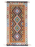 Maimana Afghanistan Kilim Rug - 188 x 86 cm