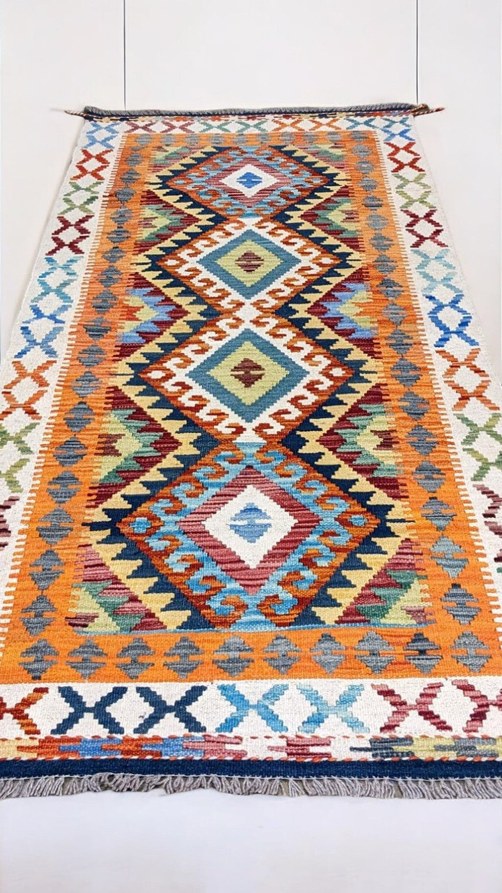 Maimana Afghanistan Kilim Rug - 188 x 86 cm