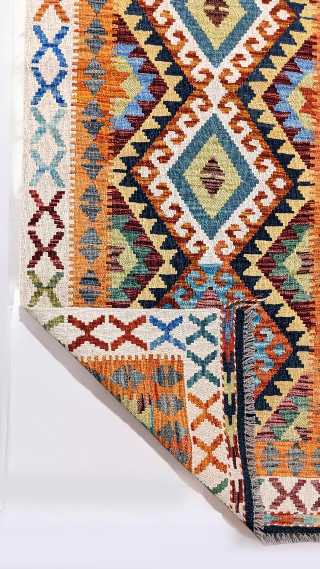 Maimana Afghanistan Kilim Rug - 188 x 86 cm