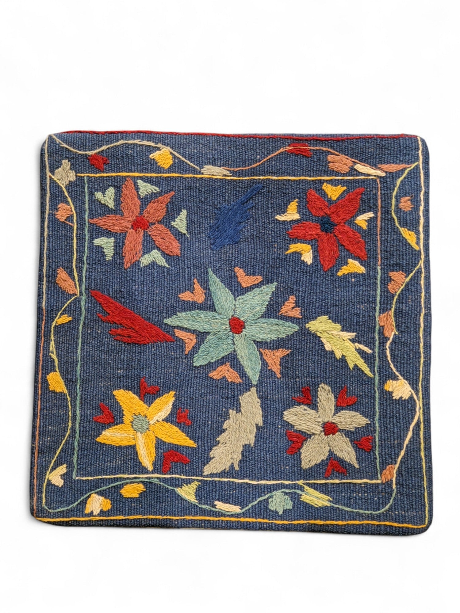 Suzani Hand Embroidered Cushion Cover - 45 x 45 cm