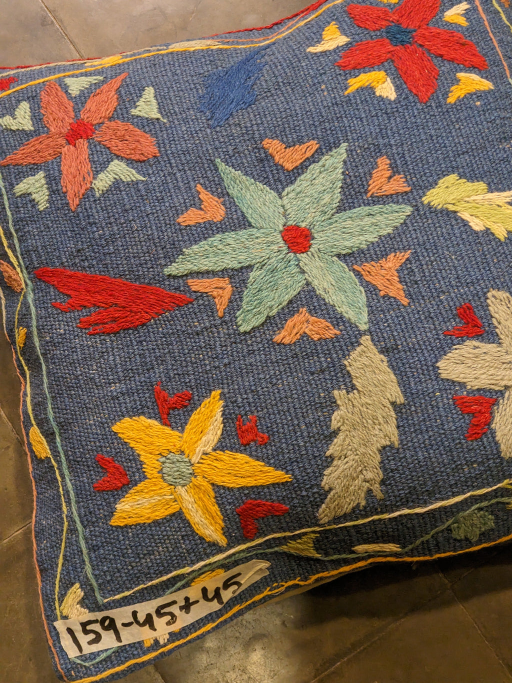Suzani Hand Embroidered Cushion Cover - 45 x 45 cm