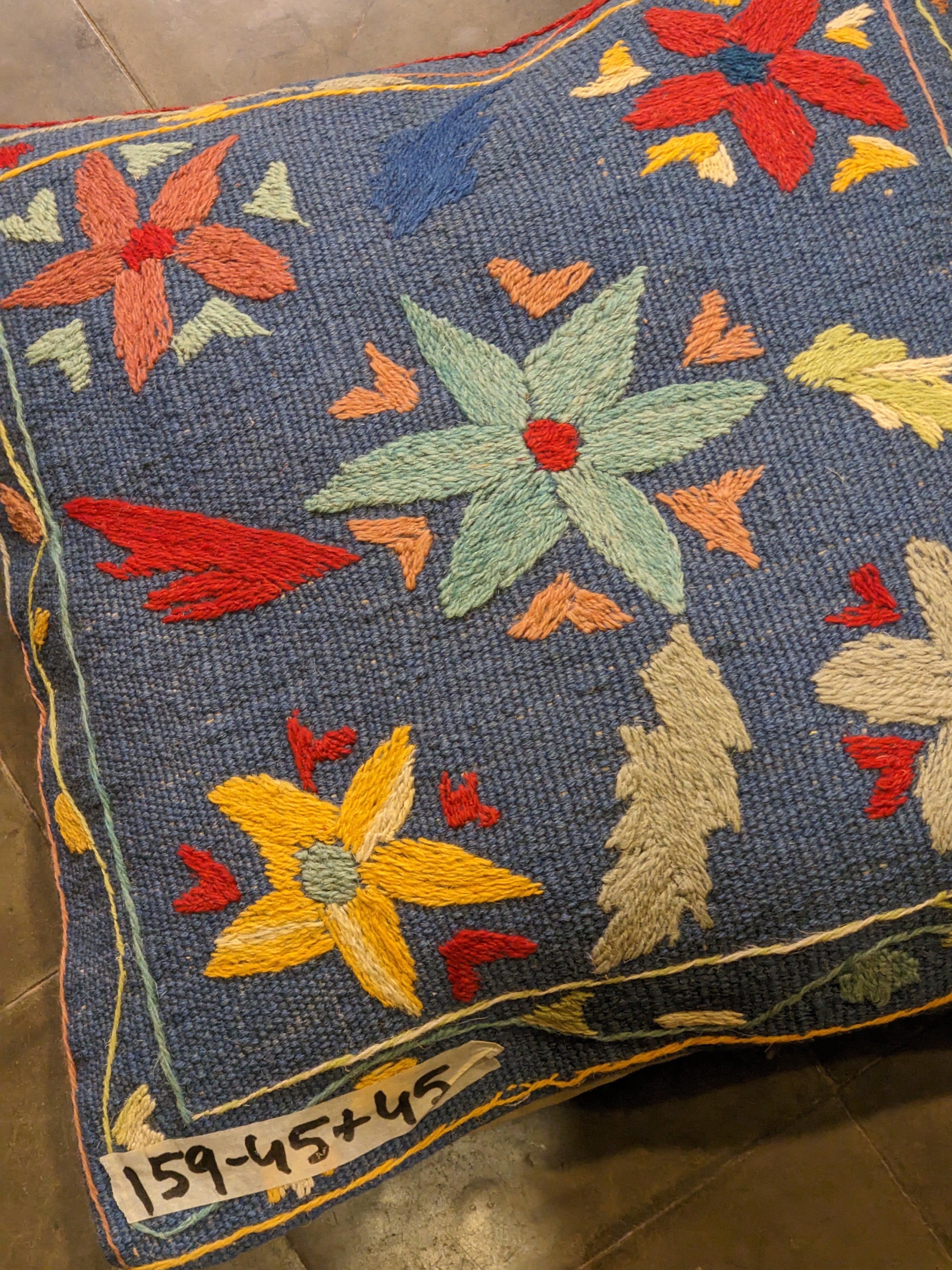 Suzani Hand Embroidered Cushion Cover - 45 x 45 cm