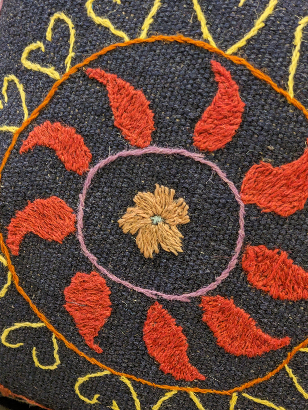 Suzani Hand Embroidered Cushion Cover - 45 x 45 cm