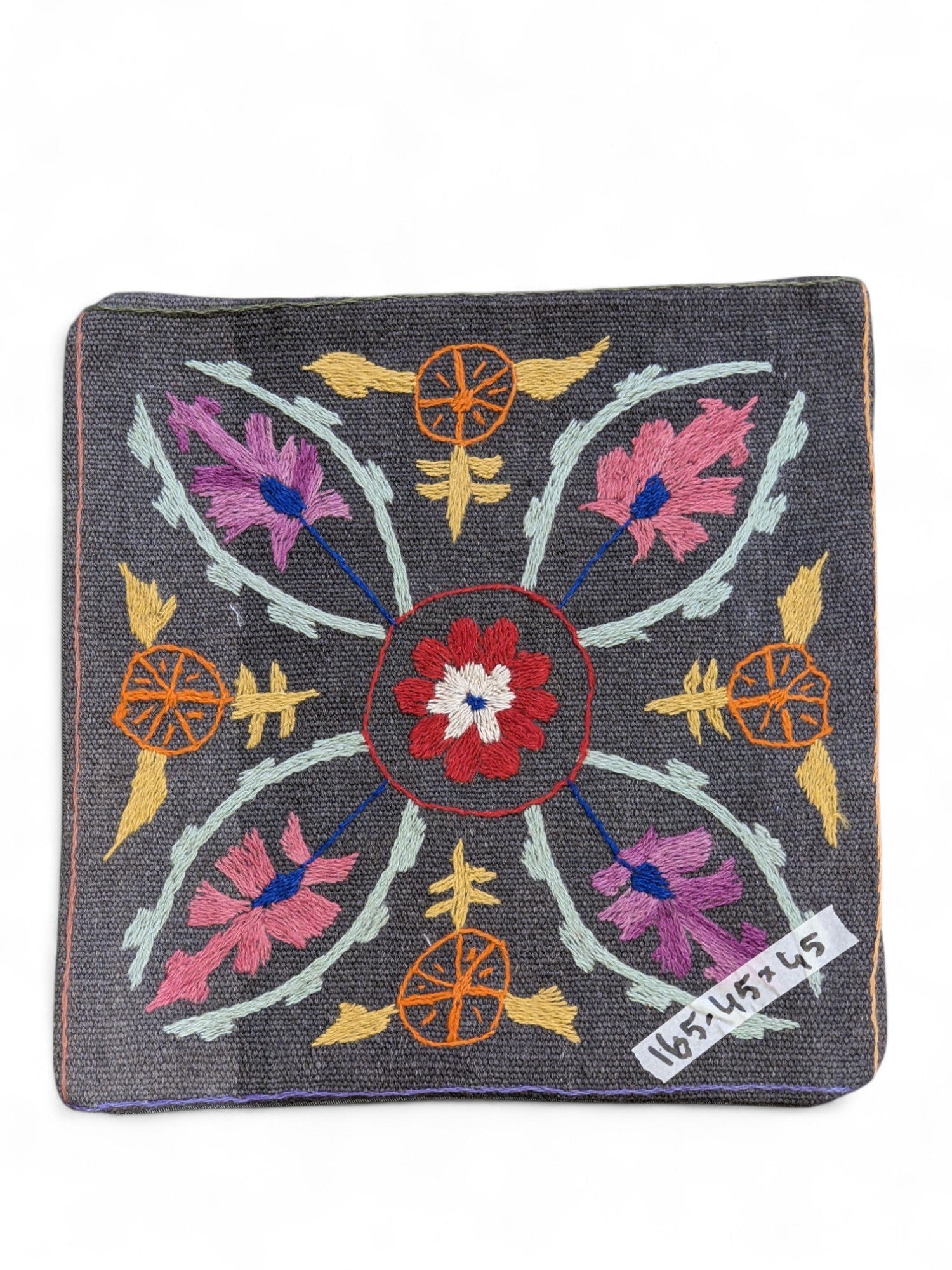 Suzani Hand Embroidered Cushion Cover - 45 x 45 cm