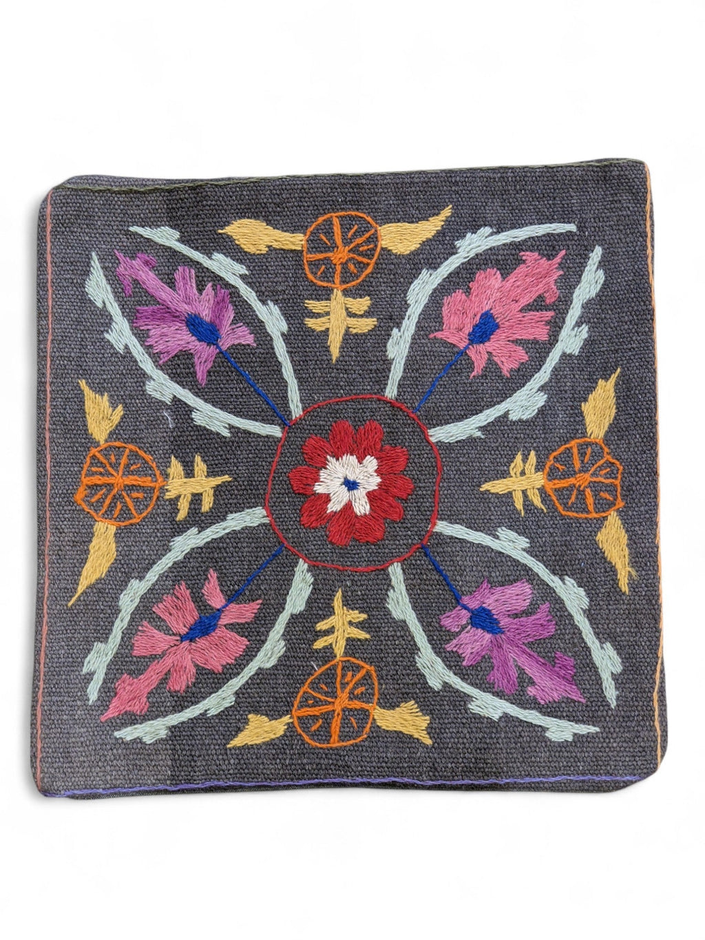 Suzani Hand Embroidered Cushion Cover - 45 x 45 cm