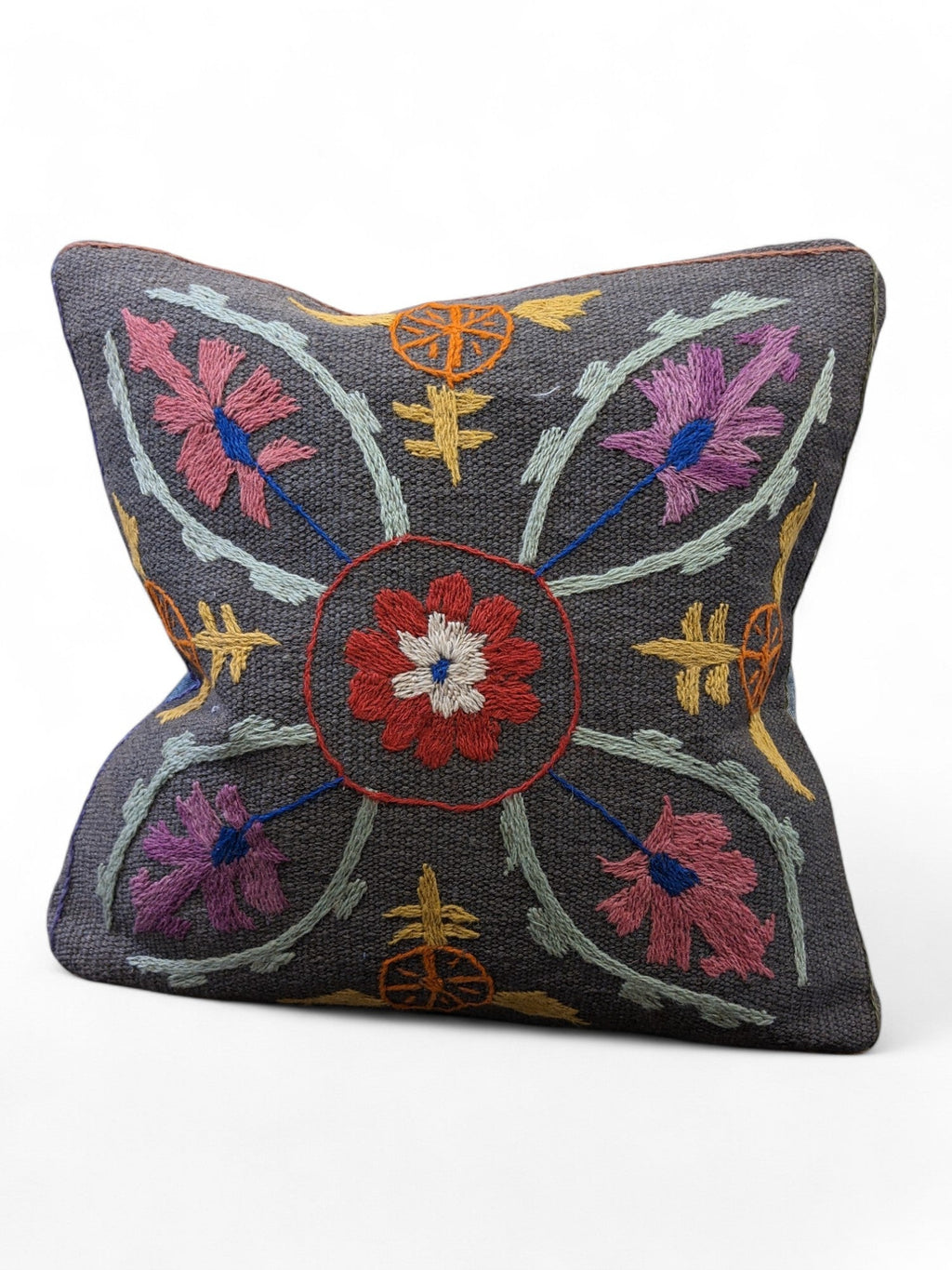 Suzani Hand Embroidered Cushion Cover - 45 x 45 cm
