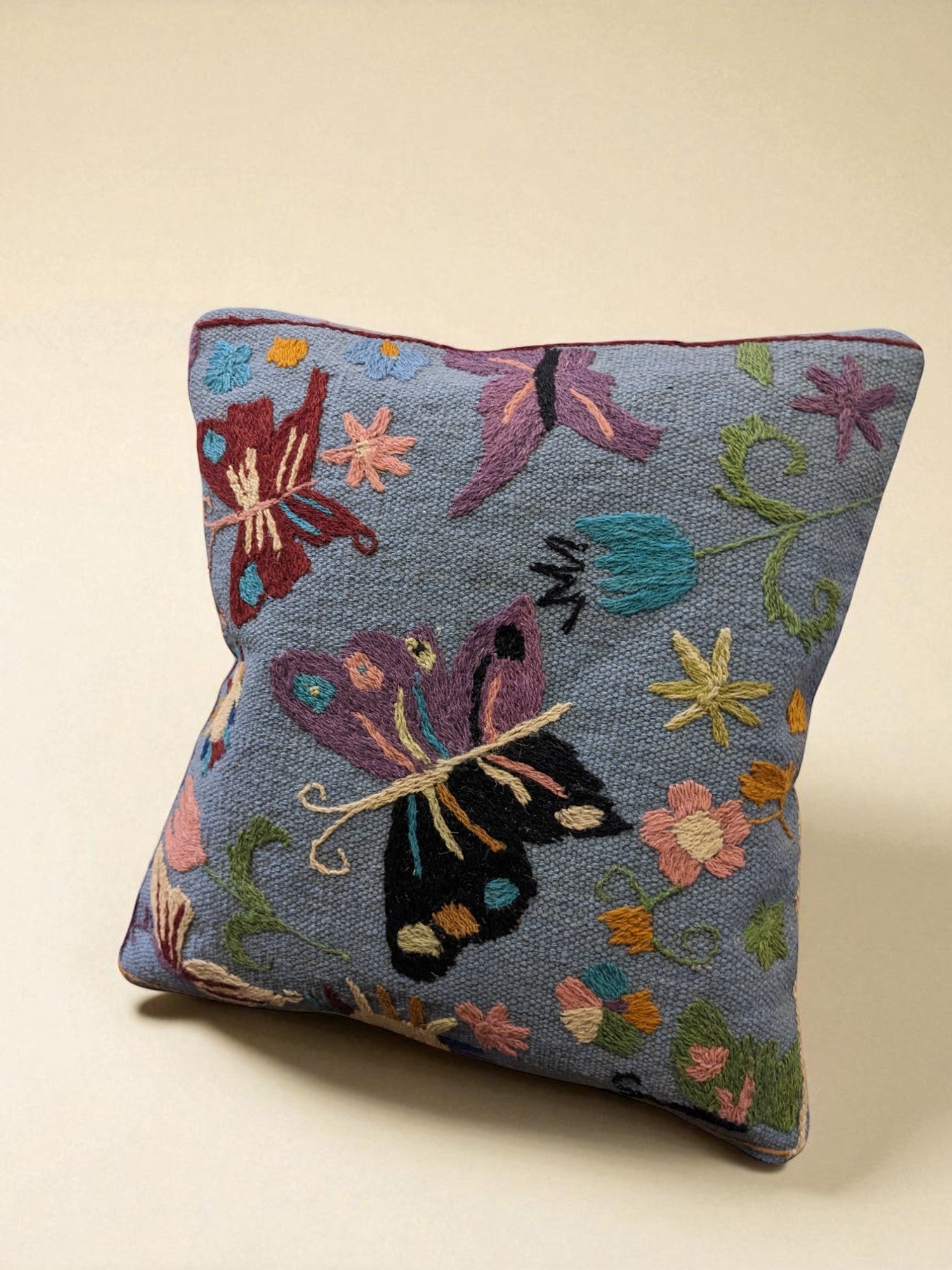 Suzani Hand Embroidered Cushion Cover - 45 x 45 cm