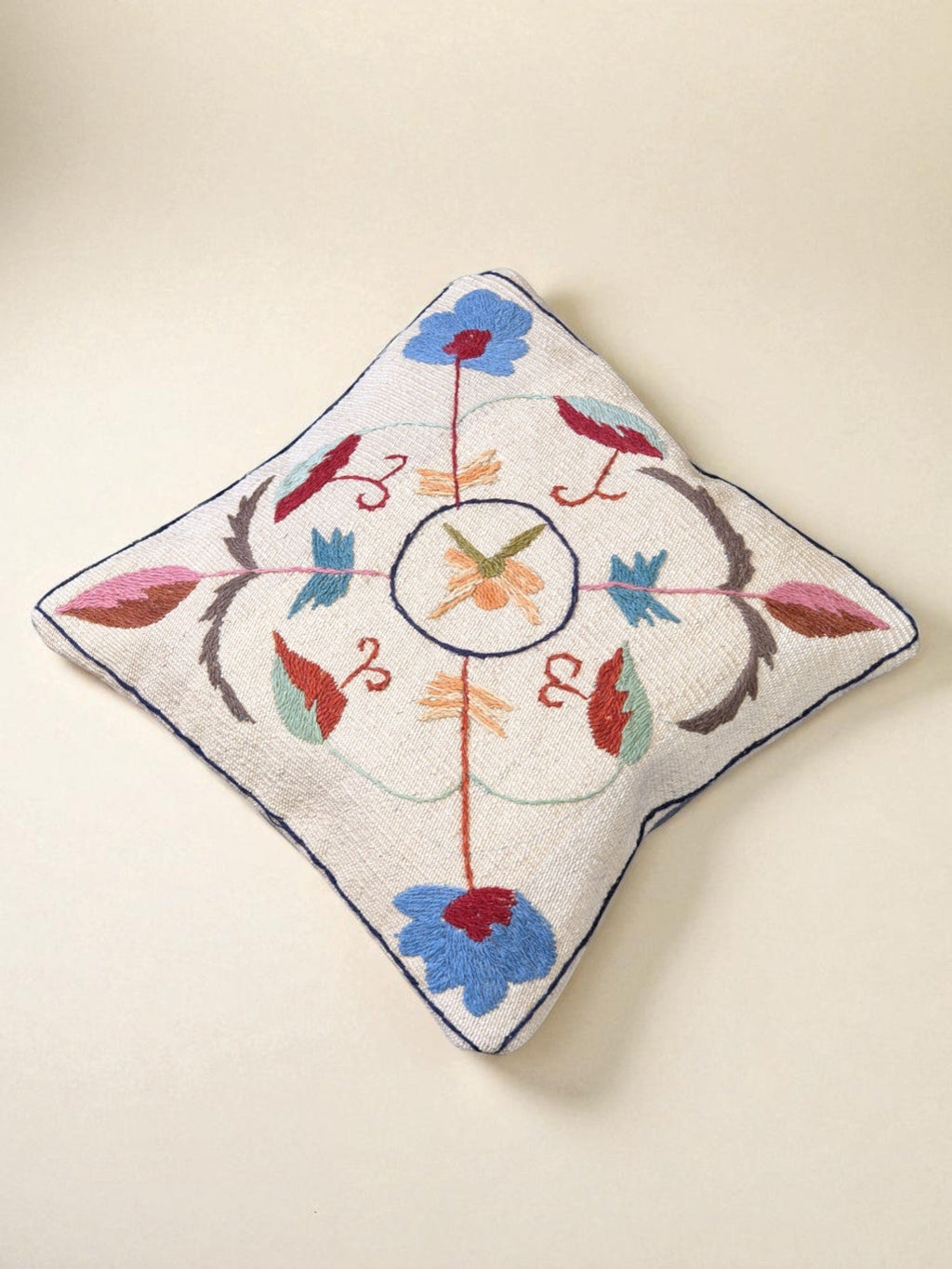 Suzani Hand Embroidered Cushion Cover - 45 x 45 cm