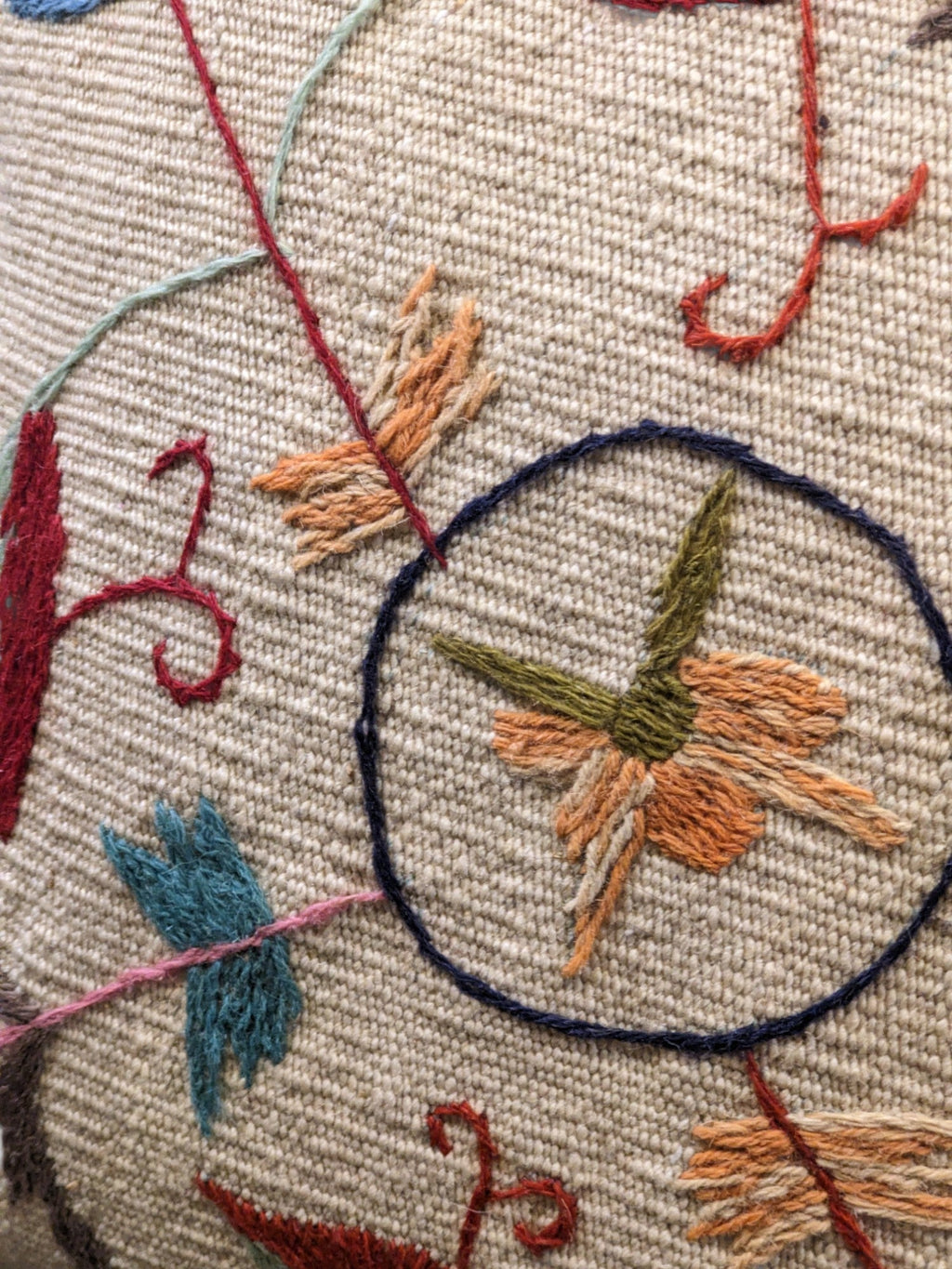 Suzani Hand Embroidered Cushion Cover - 45 x 45 cm