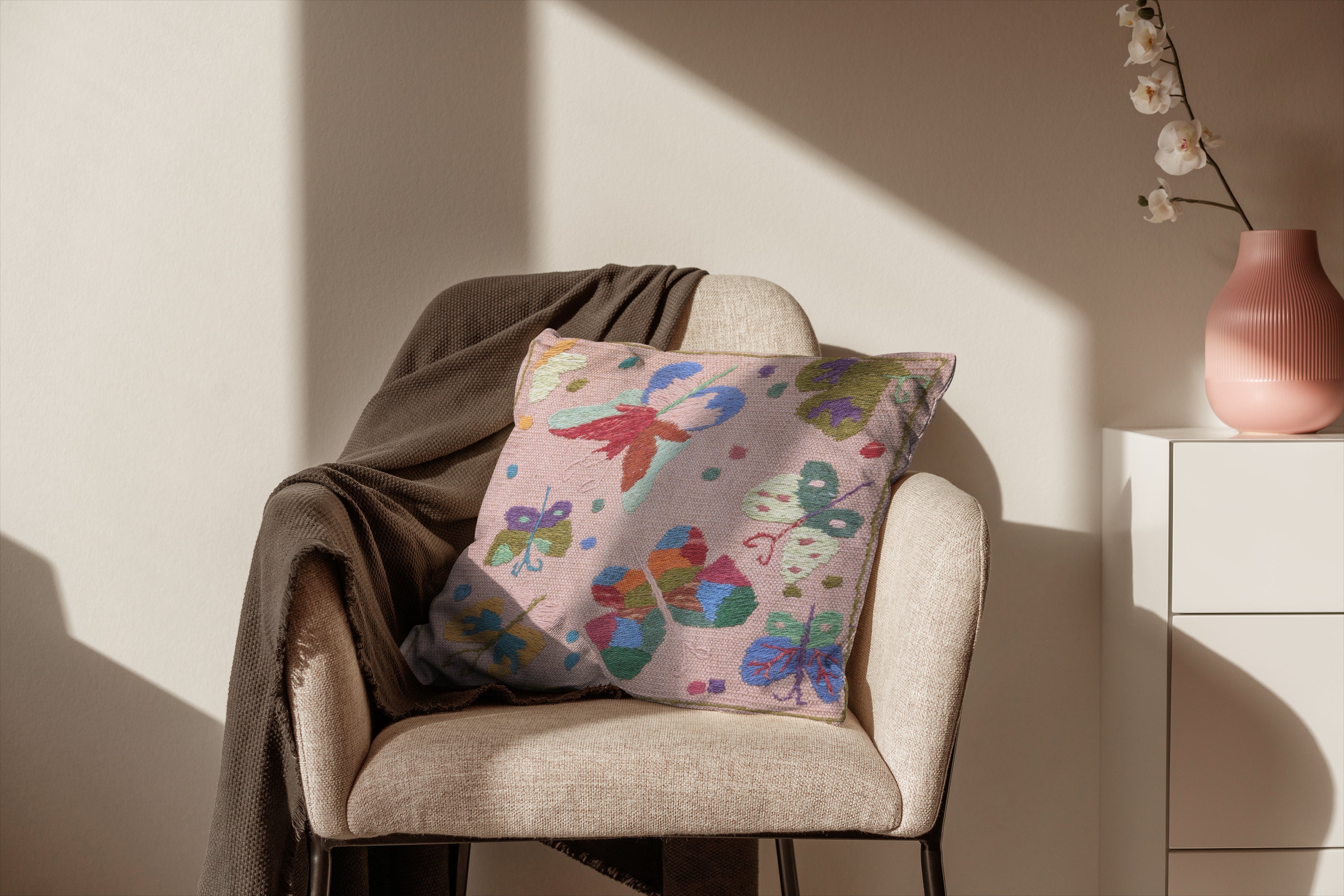 Suzani Hand Embroidered Cushion Cover - 45 x 45 cm