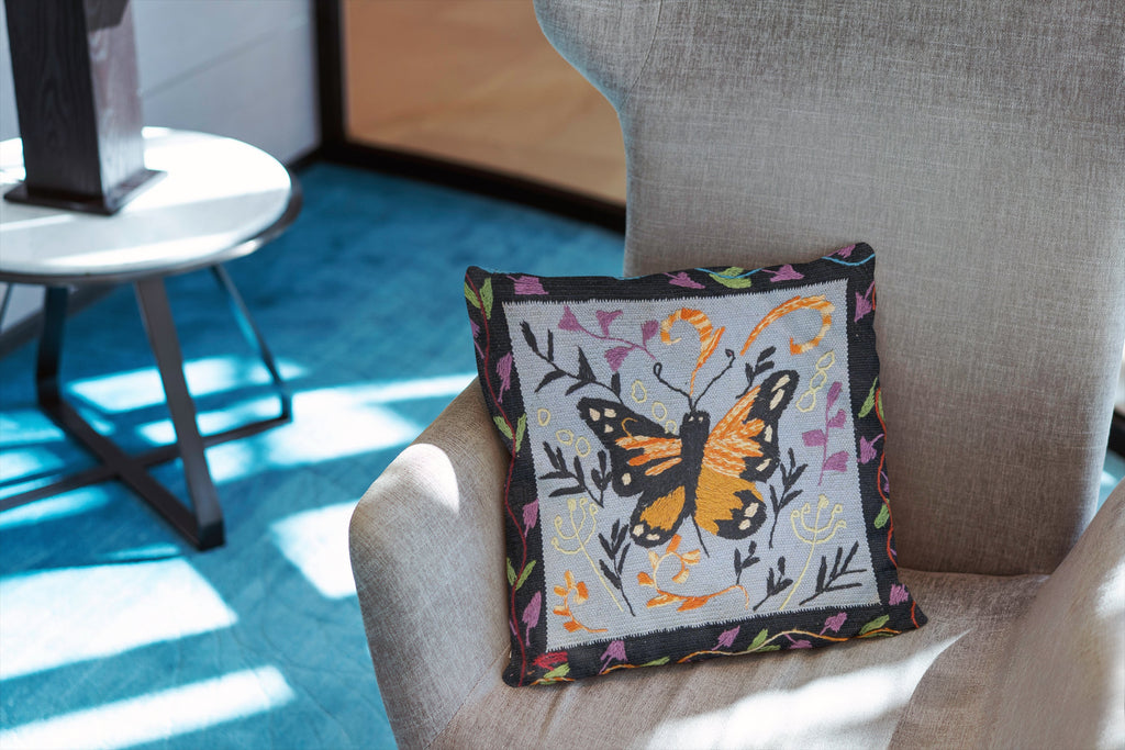 Suzani Hand Embroidered Cushion Cover - 45 x 45 cm