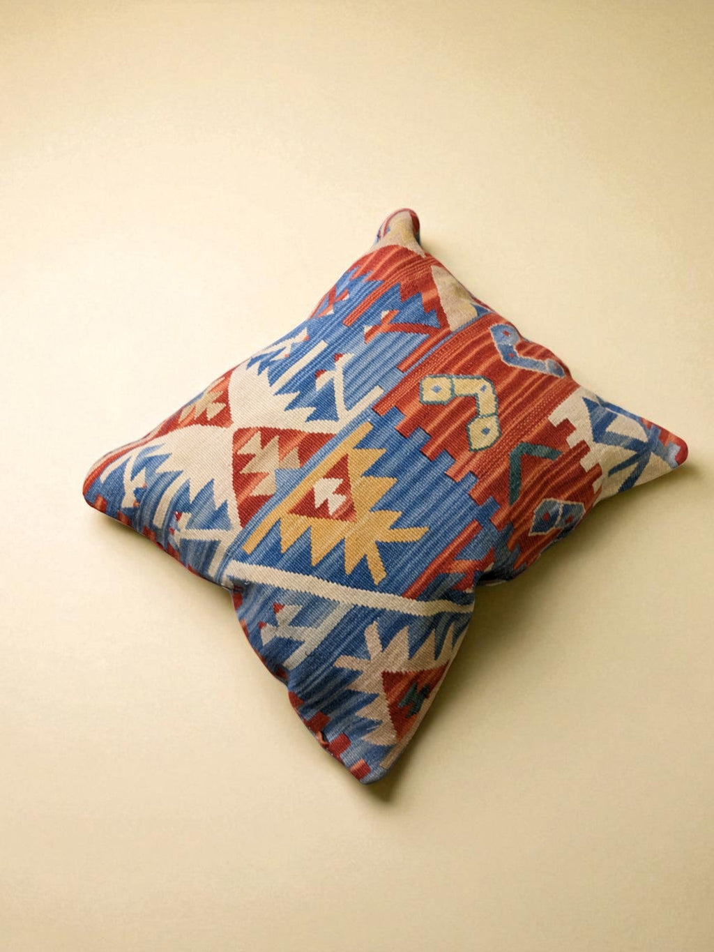 Turkish Kilim Vintage Cushion Cover - 40 x 40 cm