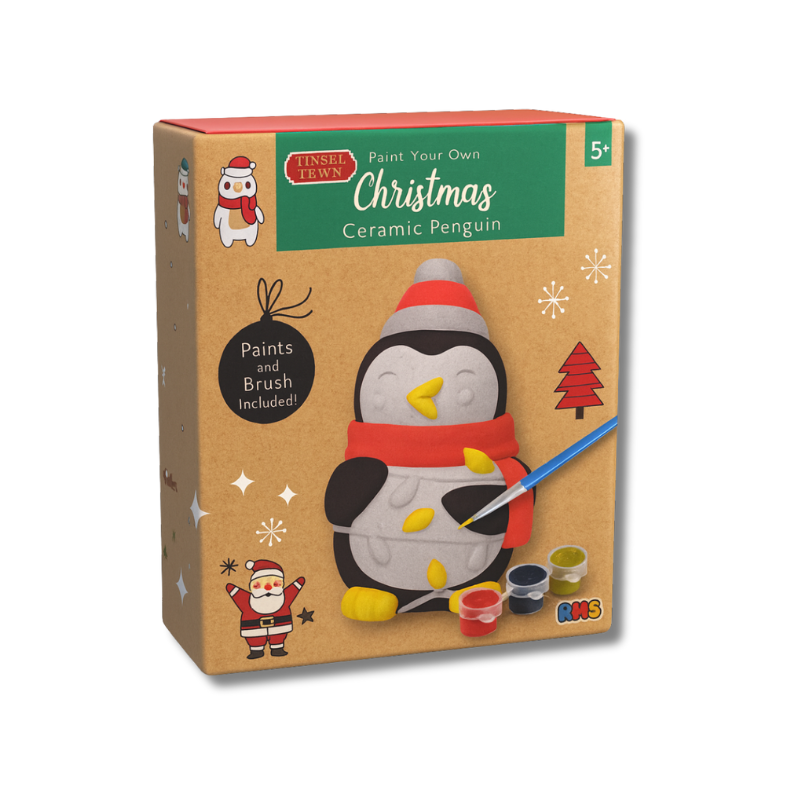 PoundFun Paint Your Own Christmas Rudolph Figure - DIY Holiday Craft