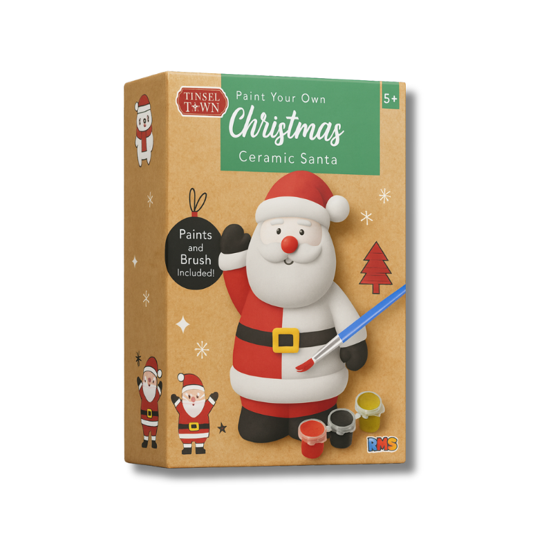 PoundFun Paint Your Own Christmas Rudolph Figure - DIY Holiday Craft