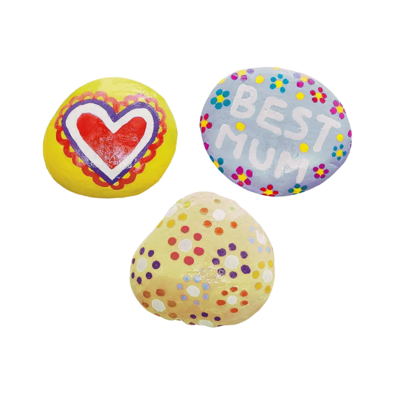 PoundFun Paint Your Own Garden Rock - DIY Creative Outdoor Art Kit