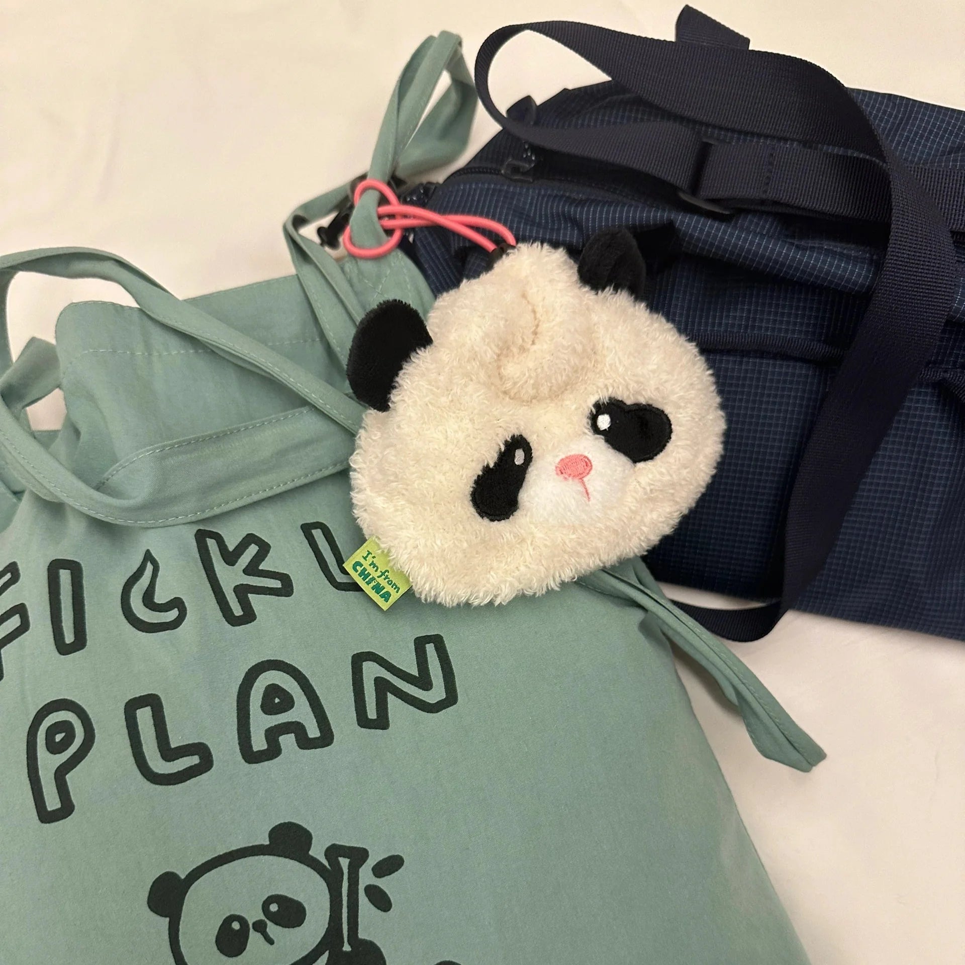 LuLuFun Studio Panda Soft Bag – Handmade Polar Fleece Plush Purse
