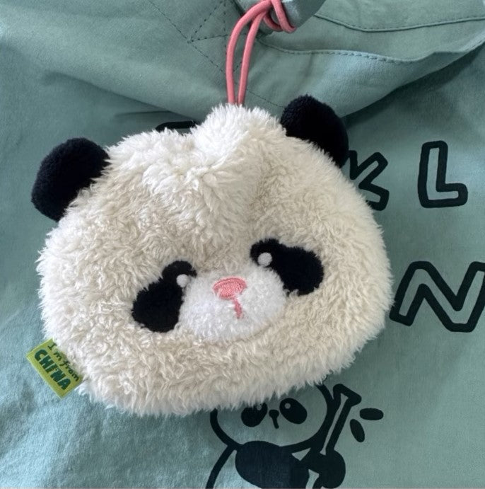 LuLuFun Studio Panda Soft Bag – Handmade Polar Fleece Plush Purse