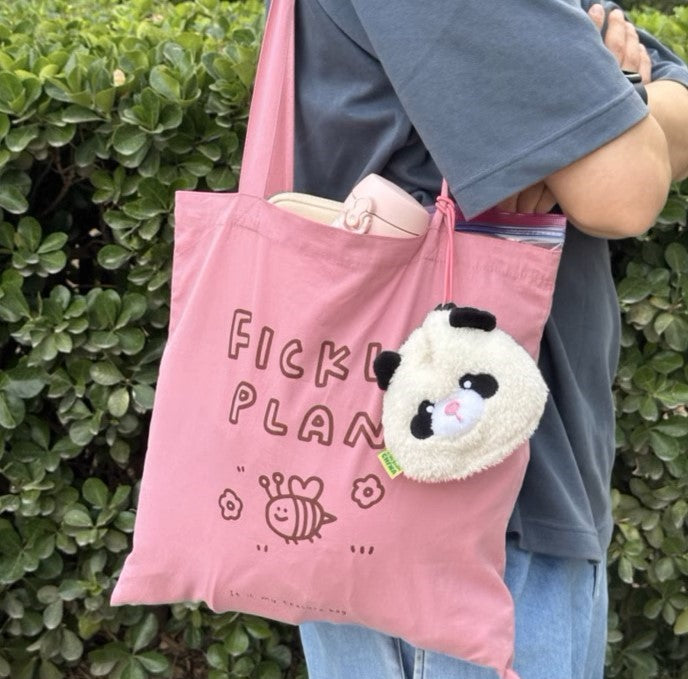 LuLuFun Studio Panda Soft Bag – Handmade Polar Fleece Plush Purse