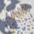 LuLuFun Studio Pansy Flower Diamond Nail Deco Stickers - Floral Nail Art