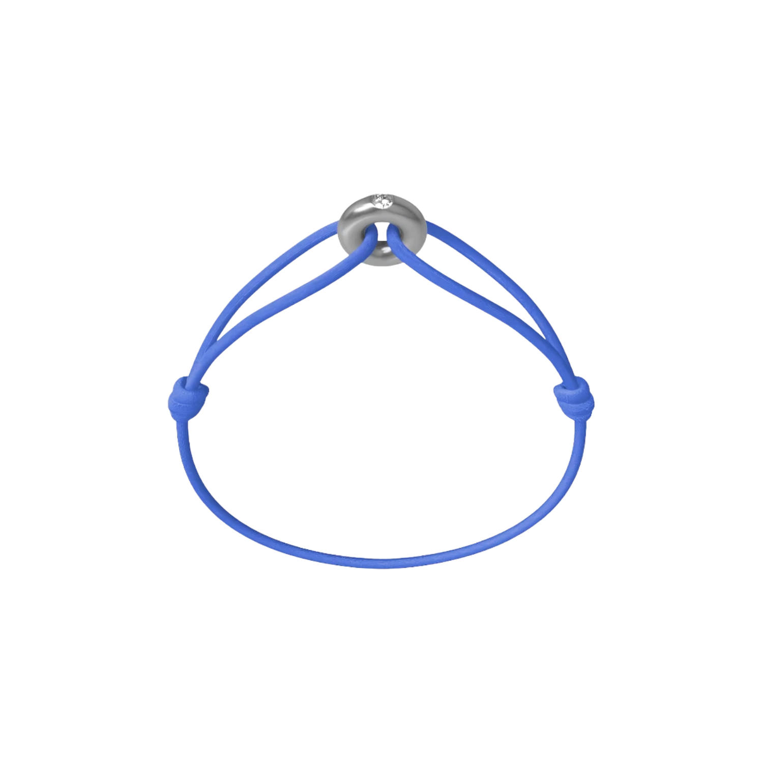 Mini Silver Soho Diamond Cord Bracelet