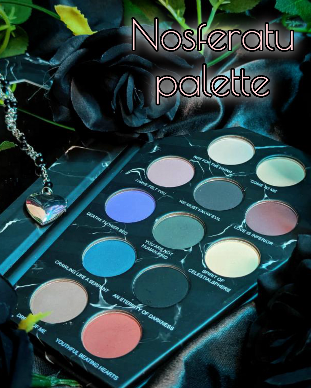 Radioactive Unicorn Nosferatu Palette – 12 Shade Matte Goth Eyeshadow