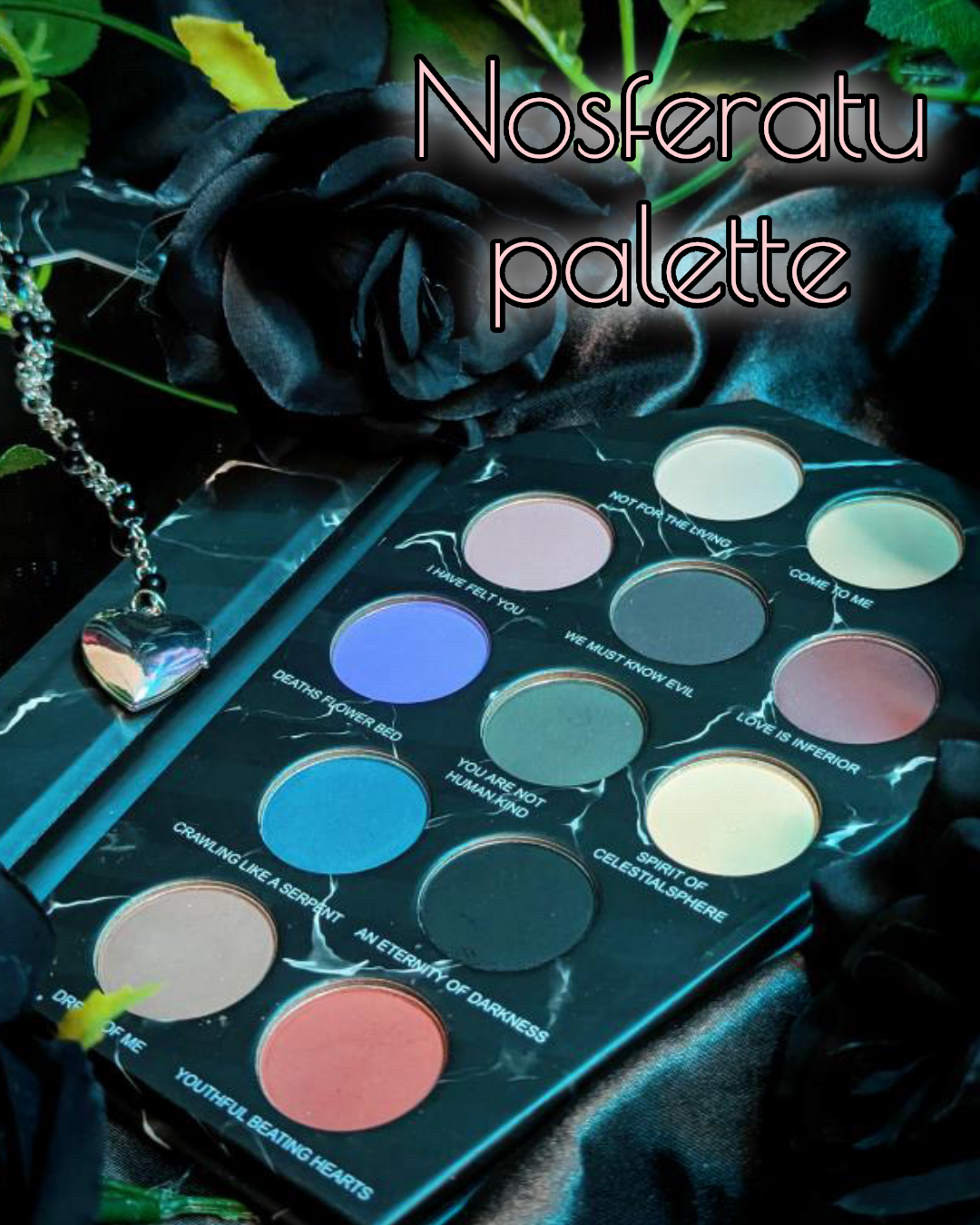 Radioactive Unicorn Nosferatu Palette – 12 Shade Matte Goth Eyeshadow