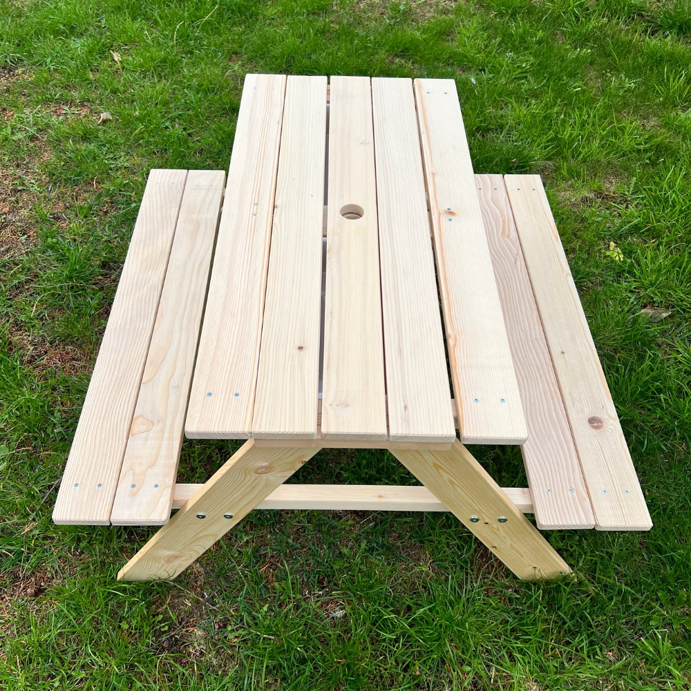 Kub Kids 3-in-1 Wooden Picnic Table With Removable Trays