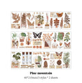 LuLuFun Studio Mountain Plant PET Botanical Stickers for Journaling