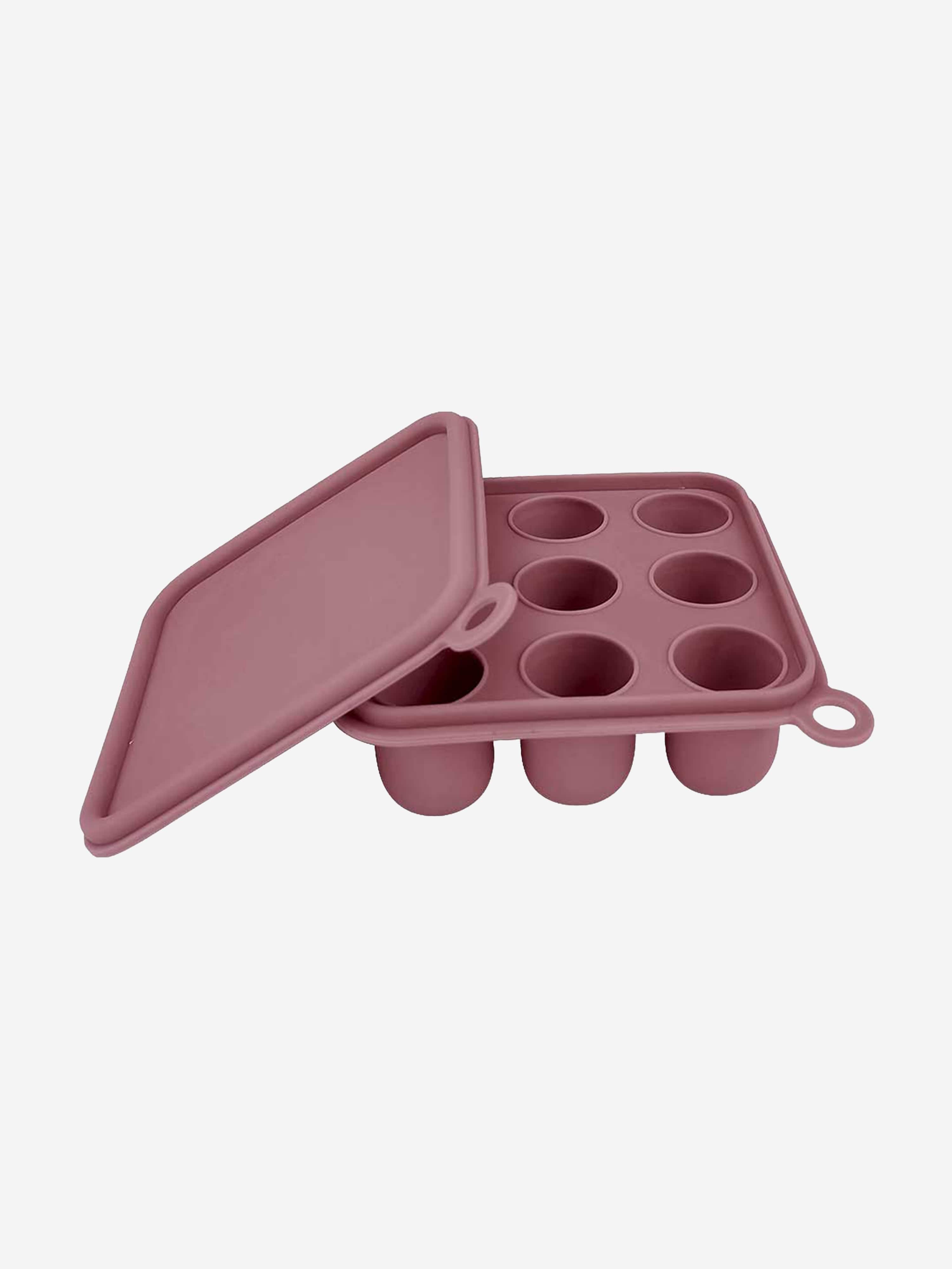 Bloom Bambini Silicone Baby Freezer Cube Trays with Cover – Pink