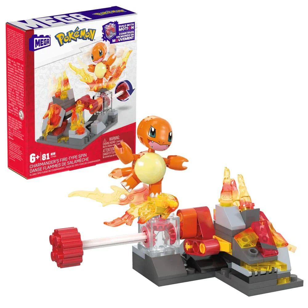 Mega Bloks Pokemon Charmander's Fire Spin Building Set - 81 Pieces