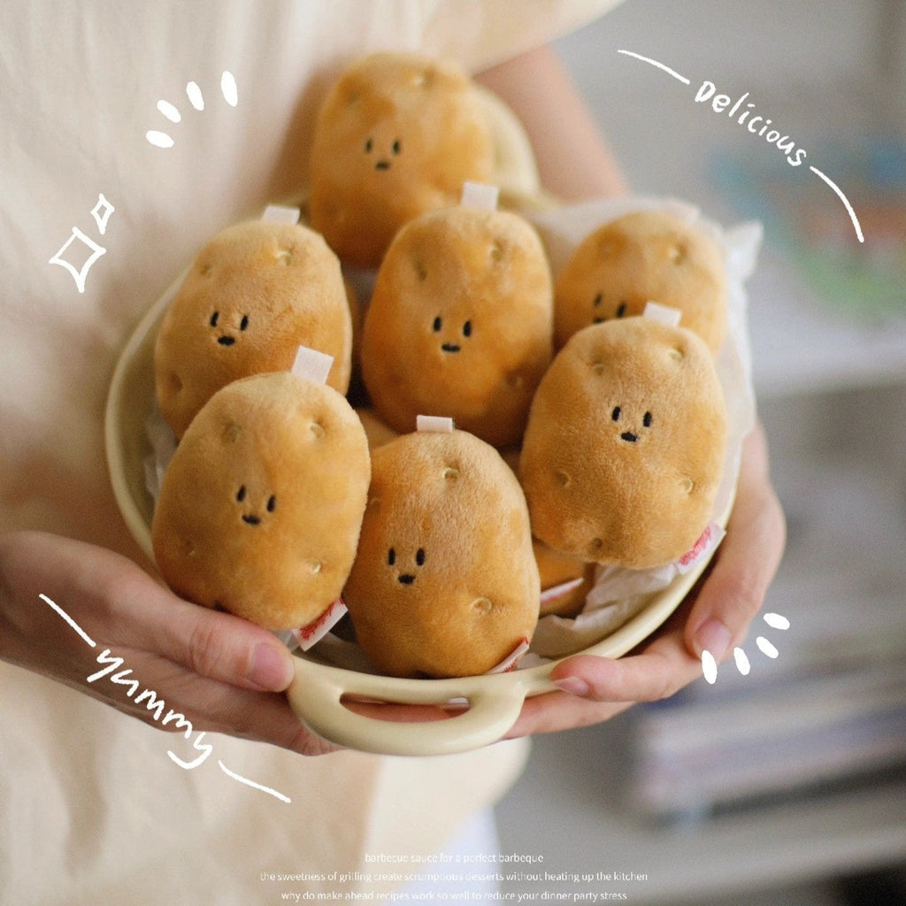 LuLuFun Studio Potato Plush Bag Charm – Soft Kawaii Keychain Accessory
