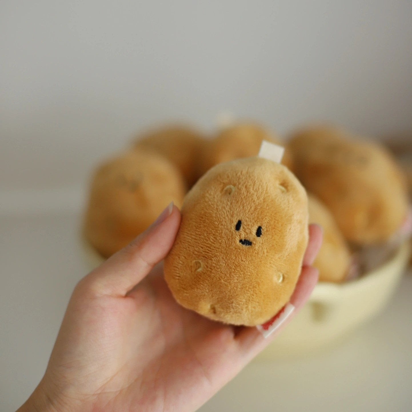 LuLuFun Studio Potato Plush Bag Charm – Soft Kawaii Keychain Accessory