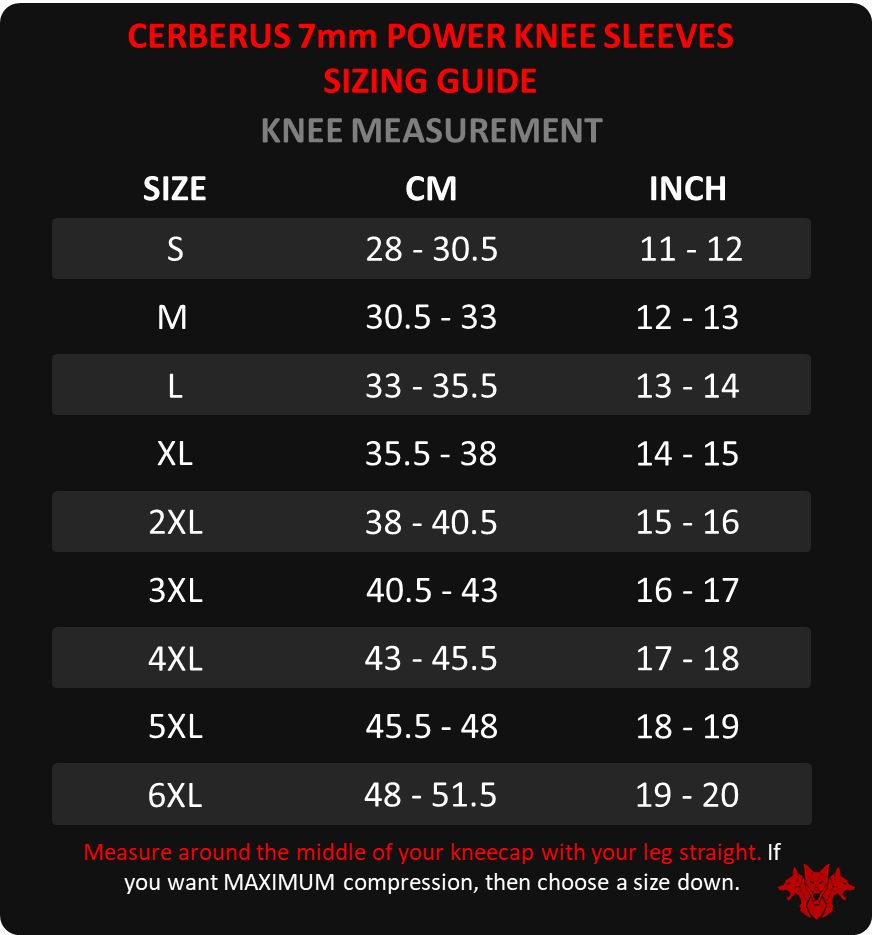 Cerberus Strength POWER Knee Sleeves – 7mm Neoprene Powerlifting