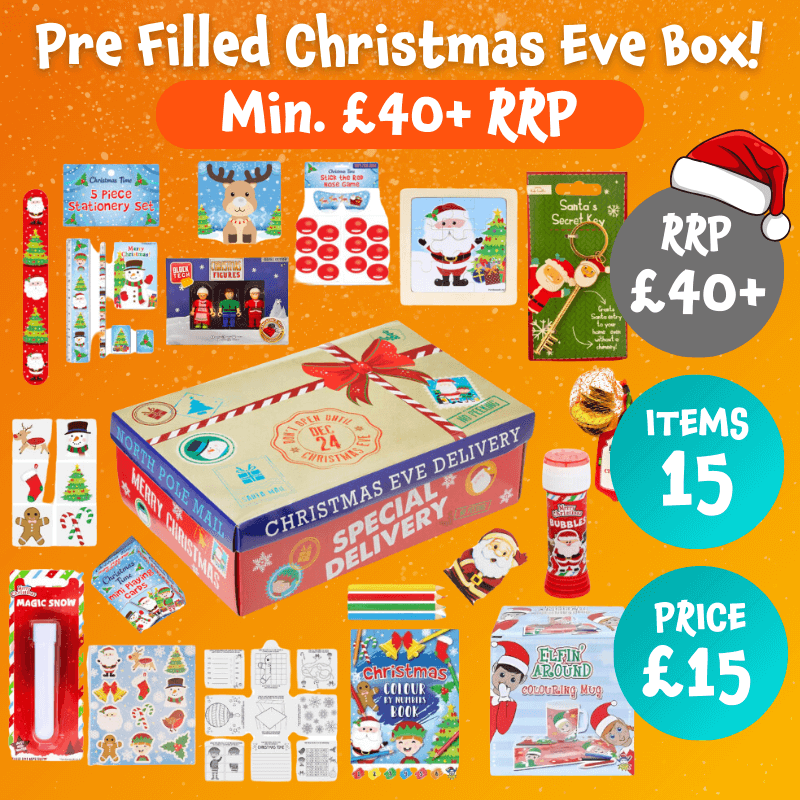 PoundFun Pre-Filled Christmas Eve Box – 15+ Festive Toys & Activities