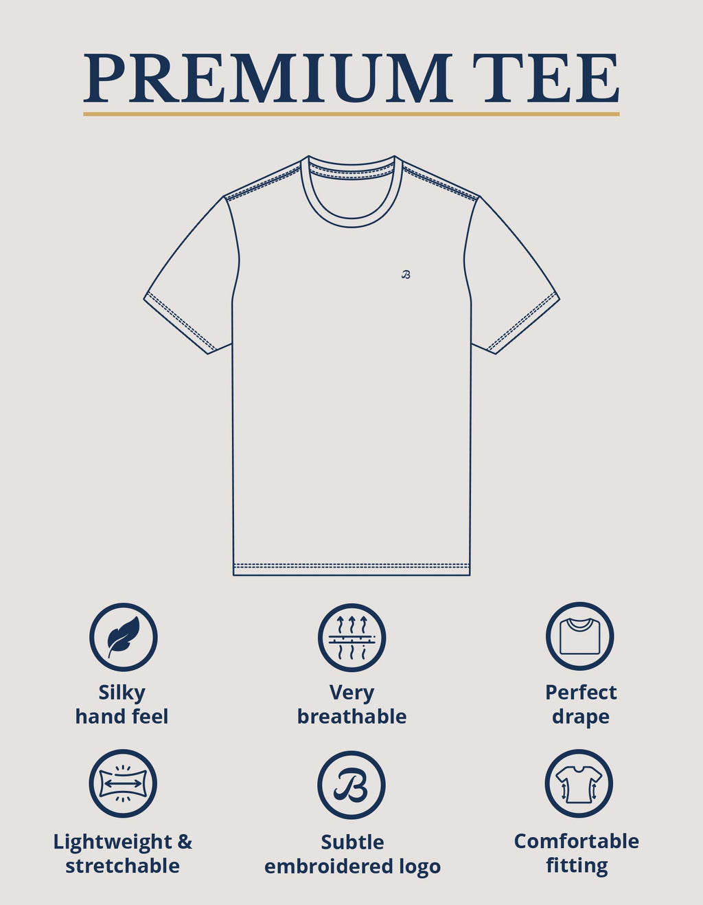 Heather Grey Premium Cotton Tee