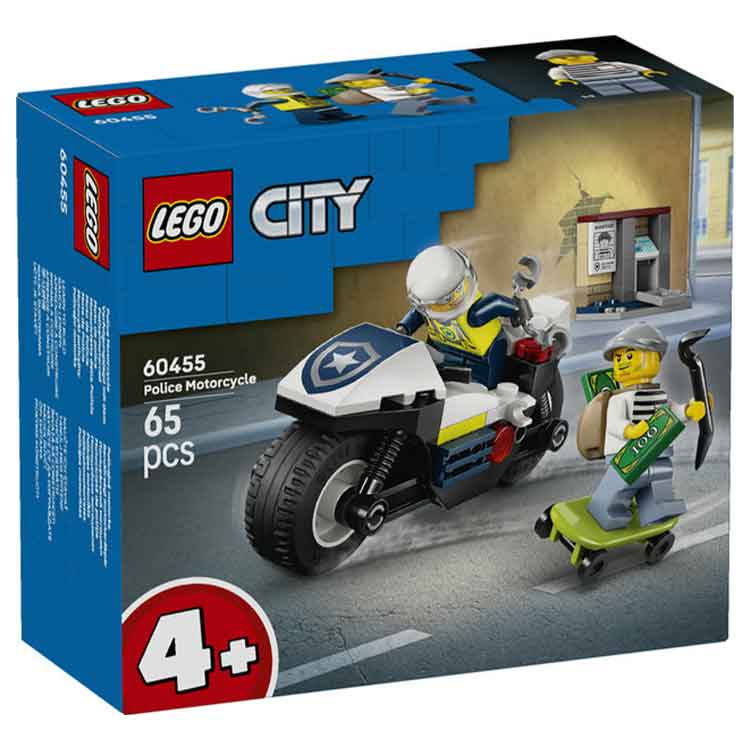 LEGO City Police Motorcycle Chase 60455 Building Set for Kids Age 4+