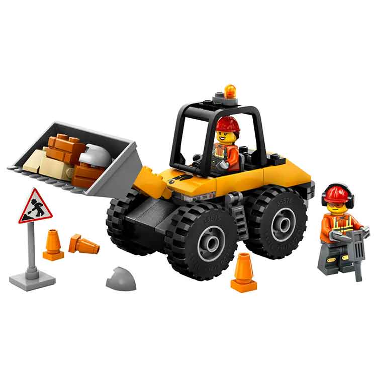 LEGO City 60450 Yellow Construction Wheel Loader Toy Set for Kids