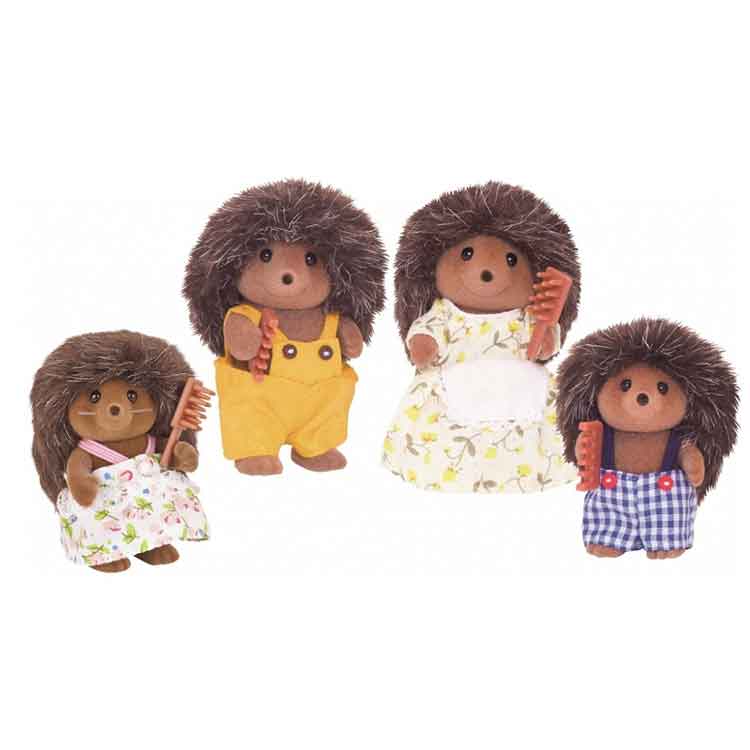 Sylvanian Families Hedgehog Family - 4 Piece Collectible Figure Set
