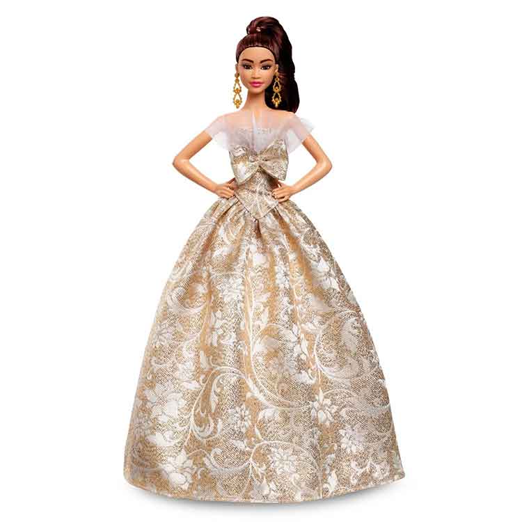 Barbie 2025 Holiday Doll – Collectible Gown with Light Brown Hair