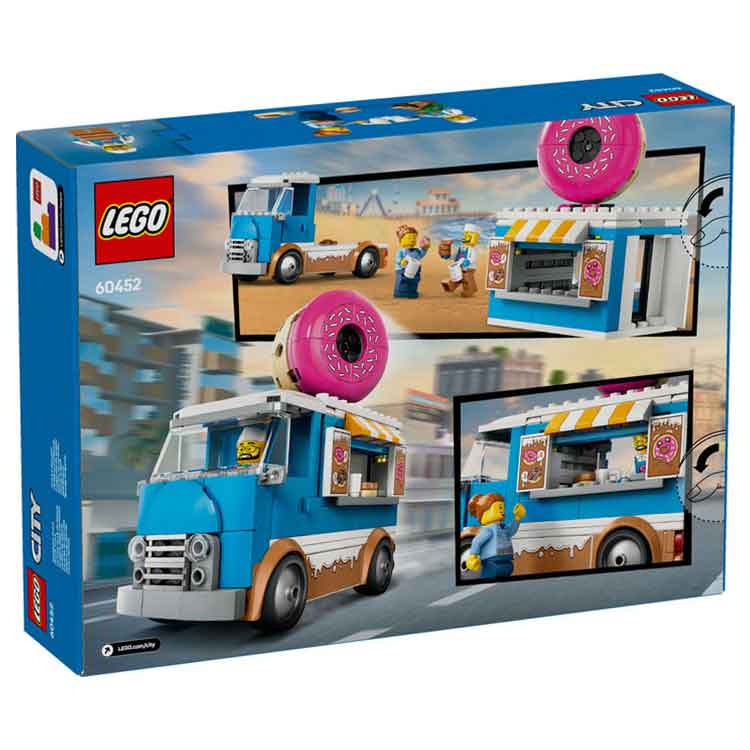 LEGO City 60452 Donut Truck Building Set with Minifigures - 5+ Years