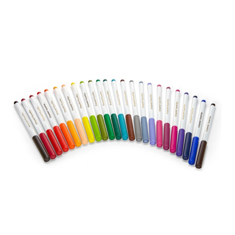 Crayola Washable Super Tips Markers – 24 Vibrant Colors for Art & School