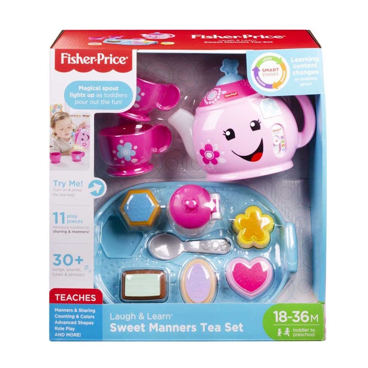 Fisher-Price Laugh & Learn Sweet Manners Tea Set – Interactive Toddler Toy