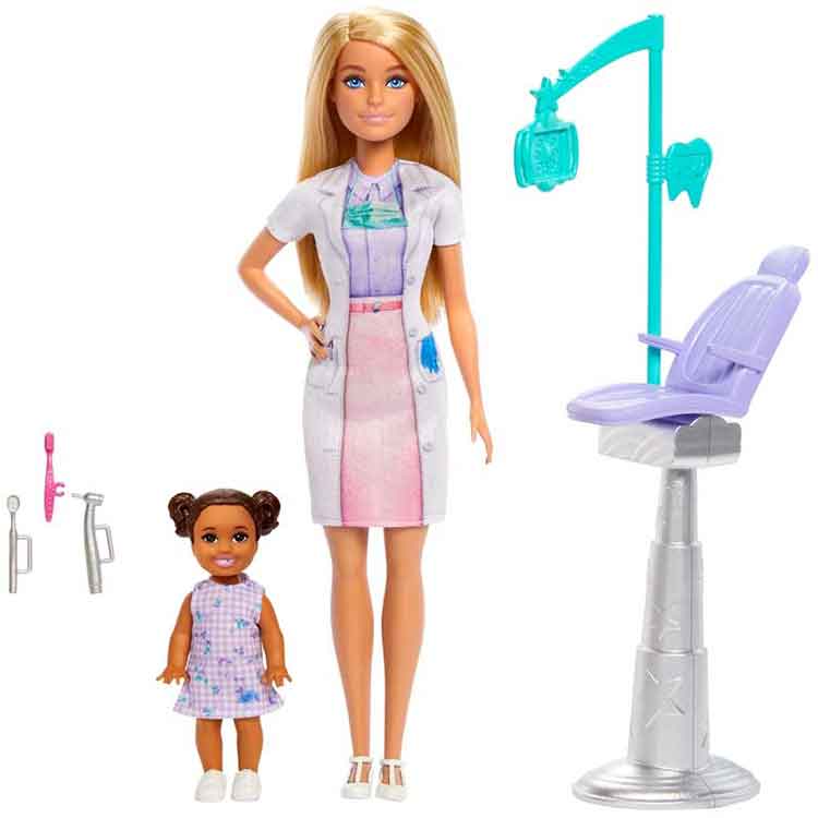 Barbie Dentist Playset – Nurturing Career Doll with Patient & Chair