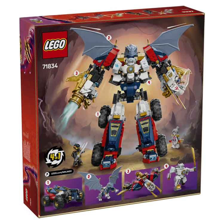 LEGO NINJAGO Zane's Ultra Combiner Mech 71834 - 4-in-1 Ninja Toy