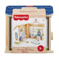 Fisher-Price Wooden On-the-Go Play House – Portable Dollhouse Playset