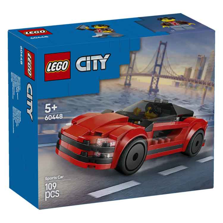 LEGO City Red Sports Car 60448 Building Toy Set with Minifigure